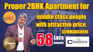 2BHK Apartment For Middle Class People  Affordable Price  Creations Diadem  Chennai Homes [upl. by Yelkao767]