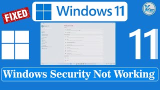 ✅ How To Fix Windows Security Not Working in Windows 11 [upl. by Adneral]