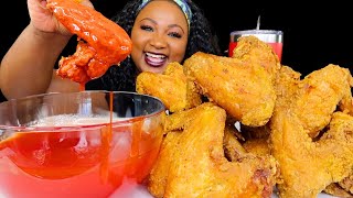 FRIED CHICKEN WINGS MUKBANG  SWEET amp SOUR SAUCE [upl. by Javier63]