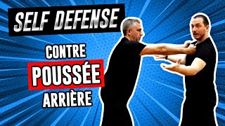 Comment se défendre contre une double saisie au col avec poussée arrière Penchak Silat [upl. by Nelrah]