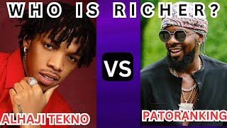 Patoranking Vs Tekno Who Is Richer [upl. by Kcirrag]