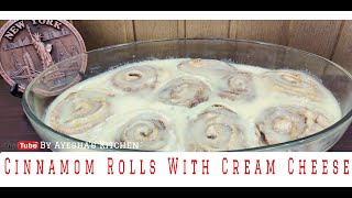 CINNAMON ROLLS WITH CREAM CHEESE FROSTING [upl. by Patrizius332]