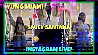 CARESHA AND SAUCY SANTANA LIVE [upl. by Aleekat952]