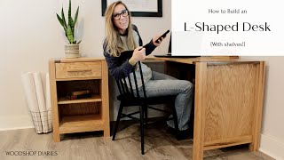 How to Build an LShaped Desk with Shelves [upl. by Oiram388]