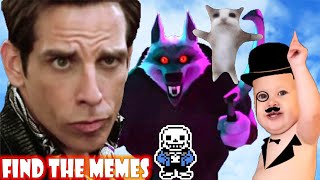 FIND the MEMES How to get ALL 5 NEW Memes ZOOLANDER SANS HAPPY CAT WHISTLE OF DEATH Roblox [upl. by Syl]