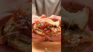 Salami sandwich with pistachiopesto and cherry tomato confitshorts asmr [upl. by Tchao326]