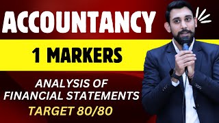 Financial Statement Analysis  MCQS  1 MARKERS  Target 8080 Accountancy [upl. by Tdnerb]