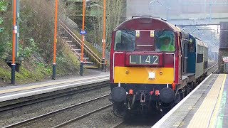 Trains at Barnt Green XCL Inc Class 20s  10th February 2024 [upl. by Whang]