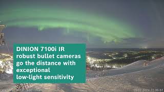 Bosch Security  DINION 7100i IR 8MP X Series capturing Northern Lights [upl. by Robillard]