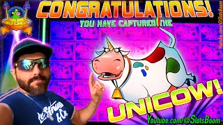 I GOT IT LIVE UNICOW MAX BET FREE GAMES  Invaders Attack From the Planet Moolah CASINO SLOTS [upl. by Hymie]