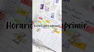 Horario para imprimir  Suscríbete a mi canal Studygramaperu 💜stationery diy study art [upl. by Hobard36]