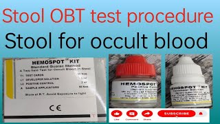 Stool OBT test procedure  stool for occult blood  occult blood test [upl. by Adierf781]