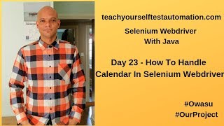 How To Handle Calendar In Selenium Webdriver  Date Picker Calendar [upl. by Pederson]