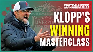 Jurgen Klopps WINNING MACHINE FM22 tactic  90 Win Rate 100 Goals  Football Manager 2022 [upl. by Lila474]