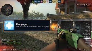 CSGO Completing Achievement  Rampage Win an Arms Race match without dying [upl. by Aleekahs]