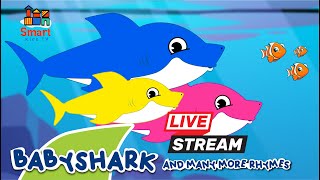 baby shark dance amp Many Mores Kids Songs  Hindi Rhyme For Kids  LIVE [upl. by Ellehs972]