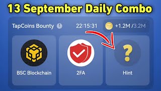 13September Tap Coin Daily Bounty  tap Coin Bot Daily Combo  Tap Coins Airdrop [upl. by Demmahom978]