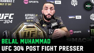 Belal Muhammad quotIll fight Shavkat Rakhmonov I can fight all these guysquot  Post Fight Presser [upl. by Eelyam]