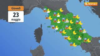 Meteo previsioni meteo Giovedì 23 maggio 2024 [upl. by Eserehs]