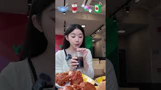 Mukbang with Quynh Truong 🥣🥤🍬🧃mukbang shorts trending food viral [upl. by Werdn]