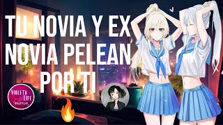 Novia y ex novia pelean por ti I ASMR y Roleplay I fatimaspace [upl. by Eilyac]