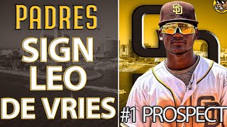 BREAKING Padres Sign 1 International Prospect Leodalis De Vries [upl. by Gnihc]