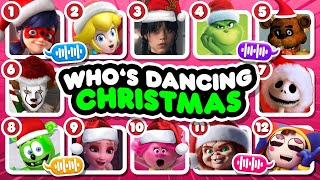 Whos DANCING Christmas Grinch Pomni FNAF Wednesday Pennywise Chucky Trolls Jack Skellington [upl. by Aicekat]