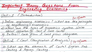 Important Theory Questions from Engineering Economics  BE Civil  Prashant YT  TUPUKU [upl. by Judsen]