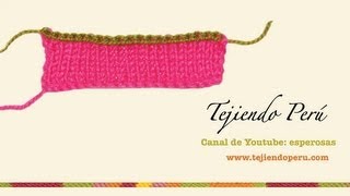 Curso básico de tejido en dos agujas tricot o palillos Parte 1  Tejiendo Perú [upl. by Sutphin760]