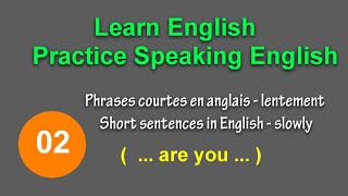 Phrases Courtes en Anglais  Lentement  Short Sentences in English  Slowly [upl. by Argyres]