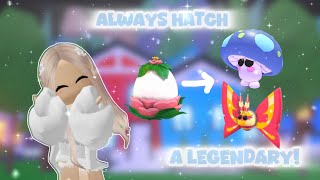 Always hatch a legendary from garden egg   Roblox adopt me  roblox [upl. by Nanji]