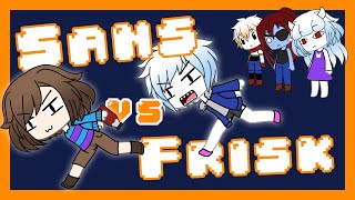 UNDERTALE 😲 reaccionan💓 SANS VS FRISK 💓  Gacha Life ESPAÑOL [upl. by Debarath]