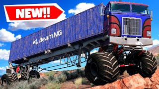 Hauling a Trailer with a MONSTER SEMI TRUCK During a Chase in BeamNG Drive Mods [upl. by Eeresed]