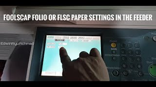 Foolscap Folio FLSC Paper Settings in the Feeder [upl. by Lenneuq]