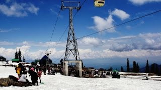 Full Journey In Cable Car Gondola At Gulmarg India  Kashmir Tourism Video [upl. by Harp]