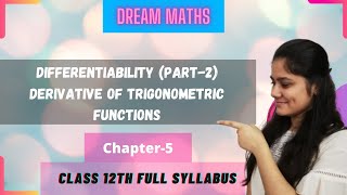 Derivative Of Trigonometric Functionsdifferentiabilitych 5 CLASS 12th [upl. by Samford]