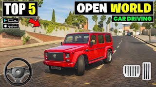 Top 5 New Open World Car Driving Games For Android  best car games for android 2024 [upl. by Wager]