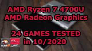 AMD Ryzen 7 4700U \ AMD Radeon Graphics \ 24 GAMES TESTED in 102020 [upl. by Oijimer366]