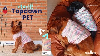 Topdown PET em crochê com o fio Aniversário [upl. by Ruperta]