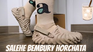 Salehe Bembury Pollex Clog Horchata X Croc On Feet Review [upl. by Sholom559]