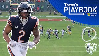 DJ Moores impact in screen game vs Green Bay  Thayers Playbook [upl. by Nnaael462]