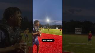 Bad vs Good throw👀 football nfl ncaa madden sports quarterback highschoolfootball [upl. by Kala]