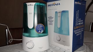 Umidificador de ar Britania 32 L air clean bivolt unboxing [upl. by Elesig317]