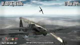 Bf 109 G6 Late 10 kills Bomber Intercept over Dubno  WW2 Air Combat Flight Sim [upl. by Navada]