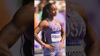 Women 100m  Paris Olympics 2024  ShaCarri Richardson ❤️‍🔥shorts [upl. by Adoree]