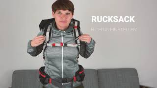 Rucksack richtig einstellen [upl. by Natfa36]