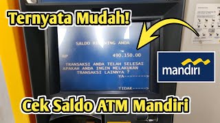 Cara Cek Saldo di ATM Mandiri Terbaru 2024 [upl. by Ahseetal]