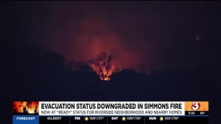 Evacuation status downgraded for Simmons Fire near Kearny [upl. by Edylc205]