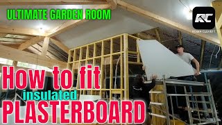 How to fit plasterboard with insulation tips ands tricks [upl. by Awuhsoj]