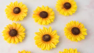 Fondant Sunflowers 🌻🌻🌻 [upl. by Ihc]